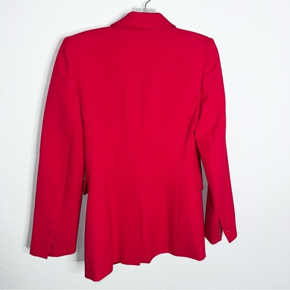Zara Blazer Women XS Jacket Red Coat Mid Length C3 - Picture 3 of 5